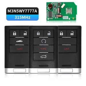 For Cadillac CTS STS SLS 2008-2014 Fob 315MHz ID46 Chip M3N5WY7777A Smart Remote Control Car Key Uncut Balde