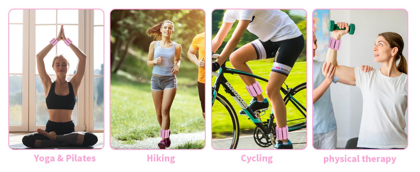 Adjustable Ankle Weights for Women Men,Wrist Weights set for Walking Running,1 Pair (1Lbs Each) Silicone Workout Weights for gym fitness, Jogging,yoga,pilates,strength training,physical therapy