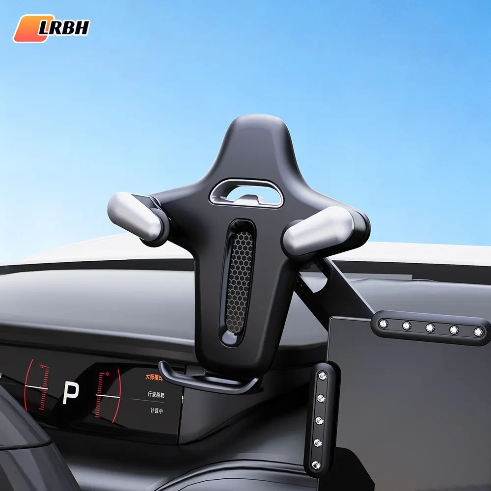 LRBH Tesla Phone Mount【Diamond Setting Technique】Rotatable Tesla Phone Holder Fit for All Phone, Car Mount Smartphone, Car Phone Stand, for Tesla Model 3 Model Y Car Mount, for Tesla Model 3 Accessories,for Tesla Model Y Accessories.