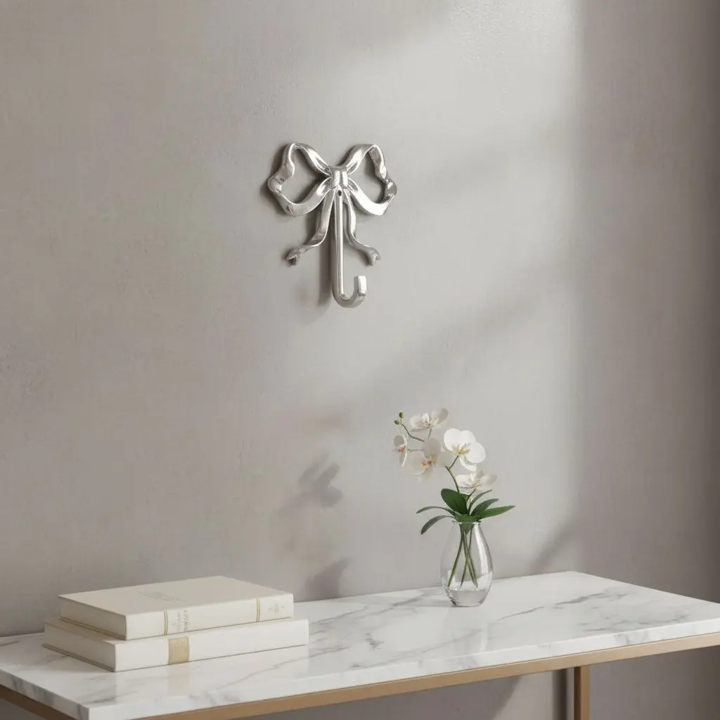 Vintage European Style Butterfly Knot Wall Hook, Easy Installation, for Towels, Coats, Bags, Scarves, Keys, Necklaces, Umbrellas