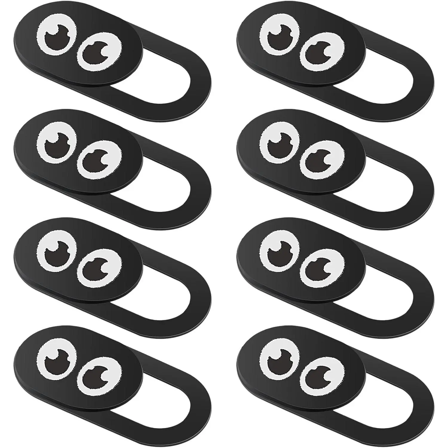 8 count Webcam Cover Slide, Thin Phone Camera Cover Laptop  Camera Cover Slide Blocker Slider Lens Cover Protector Protect   Fits Desktop PC Tablet Pad(Eye)