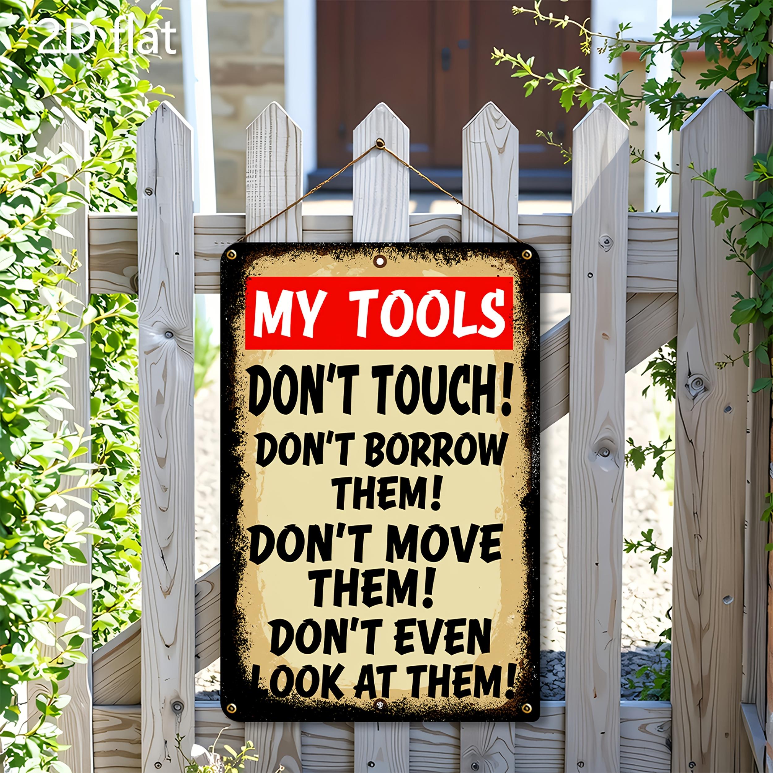 Vintage Warning Sign Metal Wall Art Retro Decor 8x12 Inch Rustic Plaque for Home Bar Cafe Man Cave Garage Indoor Outdoor Hanging Decoration Unique Gift Idea