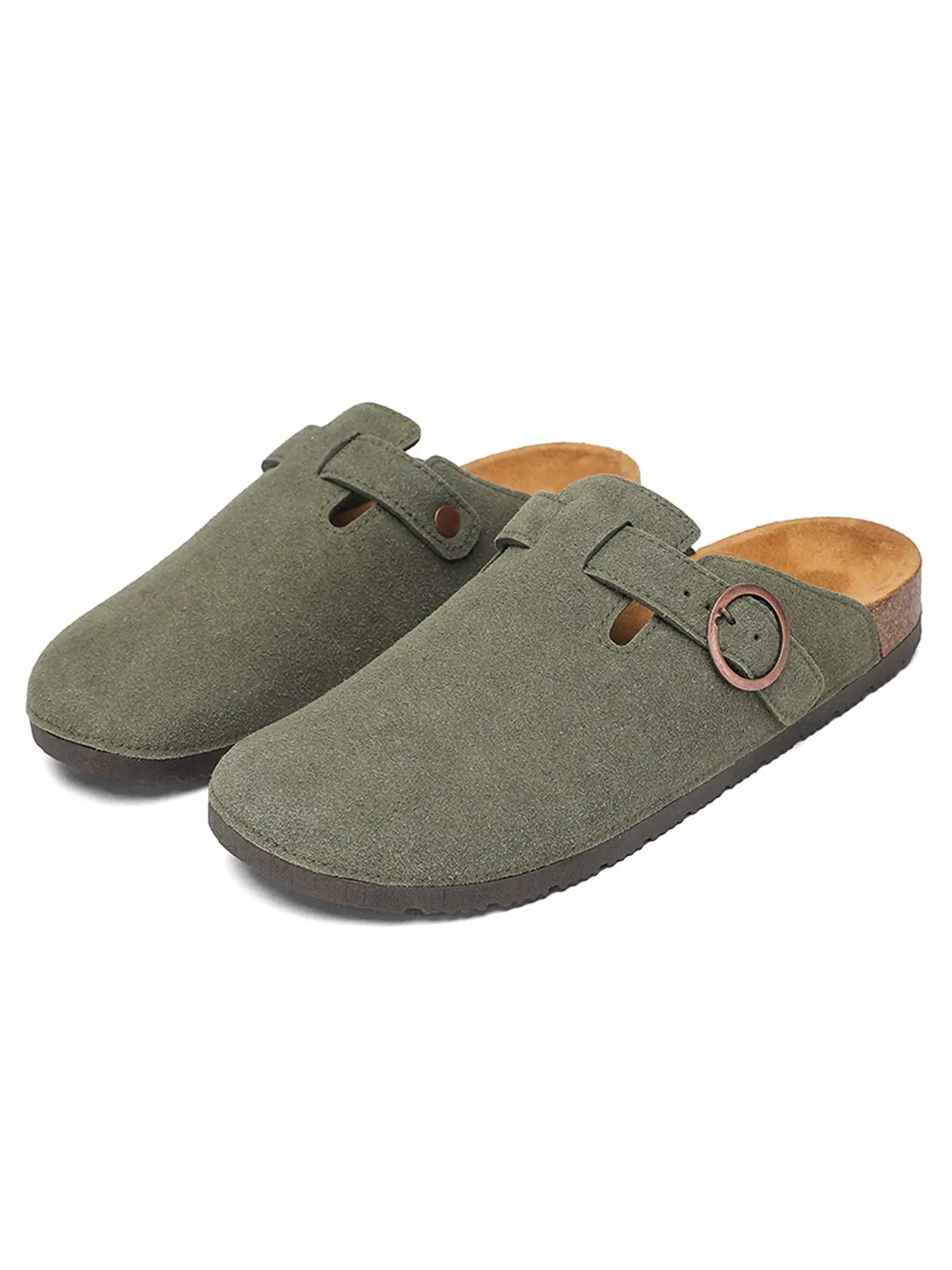 Men's Mule Shoes, Leather Mules, Stylish Punk Clogs, Casual Leather Upper, Rubber Sole, All-Season Footwear, Comfortable Walking Shoes