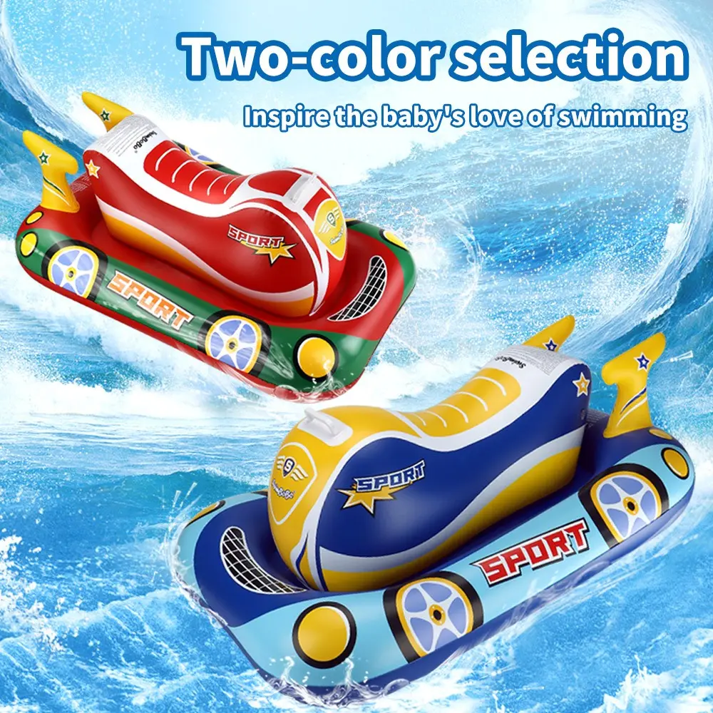 Swimbobo Kids Inflatable Jet Ski Ride-On, Thick PVC Pool Float, Safety Handles, Anti-Tip Design, Fun Water Toy for Children