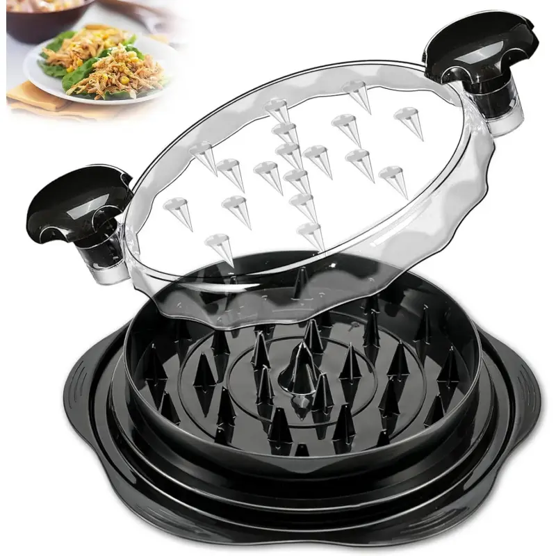 No More Hand Shredding!Chicken Shredder Tool – Twist Chicken Breast Grinder with Lid – Fast Meat & Chicken Shredding Kitchen Tool for BBQ & Meal Prep