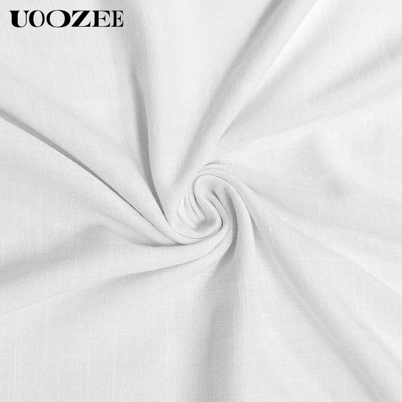 UOOZEE Women's Summer Cotton Blouses - Off Shoulder Long Sleeve Tops in Solid Color for Casual Wear High-Quality Material Multiple Color Options T-shirts