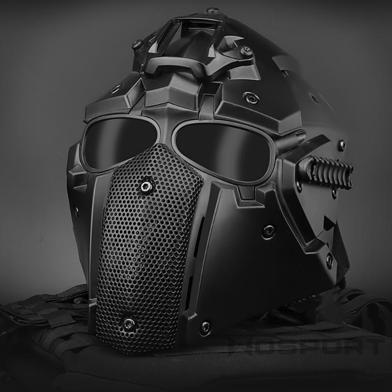 All-Weather, Tactical Full Face Mask - Breathable & Impact-Resistant, Ideal for Cosplay & Outdoor Adventures, Black Realistic Party Favor Maleficent Wings Halloween Stylish Masks Print Animal Head Mask