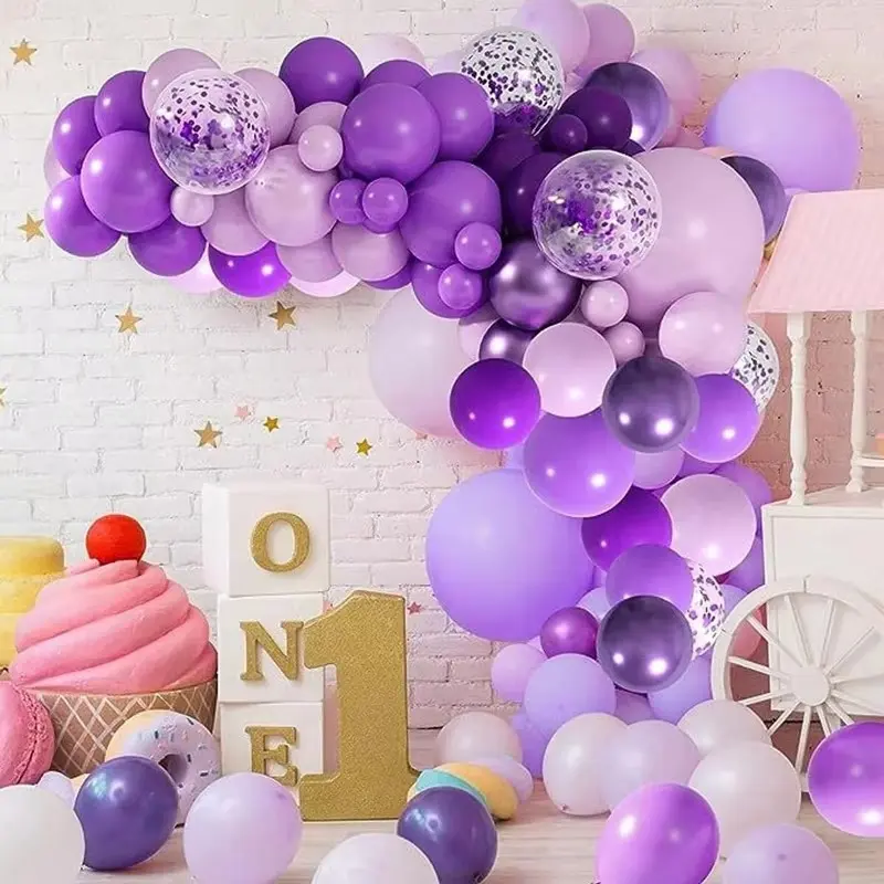 114pcs Balloon Garland for Halloween Birthday Party, Wedding Anniversary, Grand Opening Decoration, Choking Hazard Warning