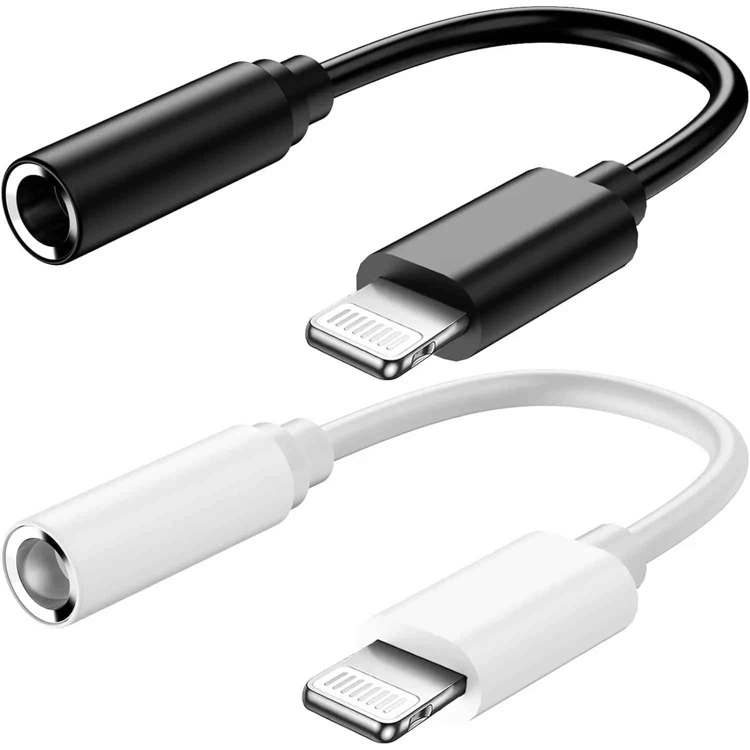 2 Pack Apple MFi Certified Headphone Jack Adapter for iPhone, Lightning Converter to 3.5mm Earphone Dongle Aux Audio Cable - Compatible with iPhone 14,13,12,11 Pro Max,X,XS Max,XR,8, 7 Plus