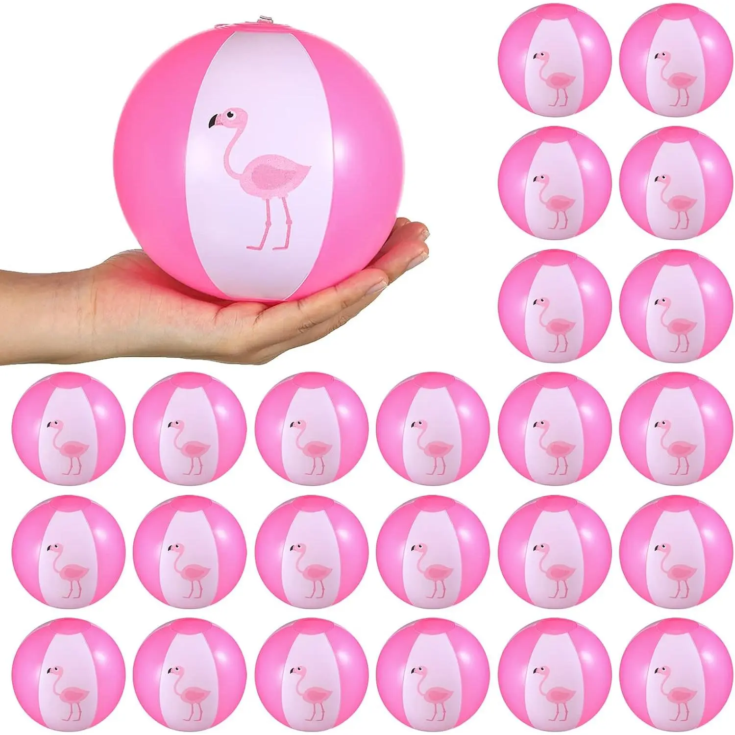 24 Pcs Mini Beach Balls Flamingo Party Pack, 5 Inch Inflatable Pink Beach Ball Flamingo Toy in Bulk for Teens Adults Pool Luau Party Supplies Decorationsfidget toys