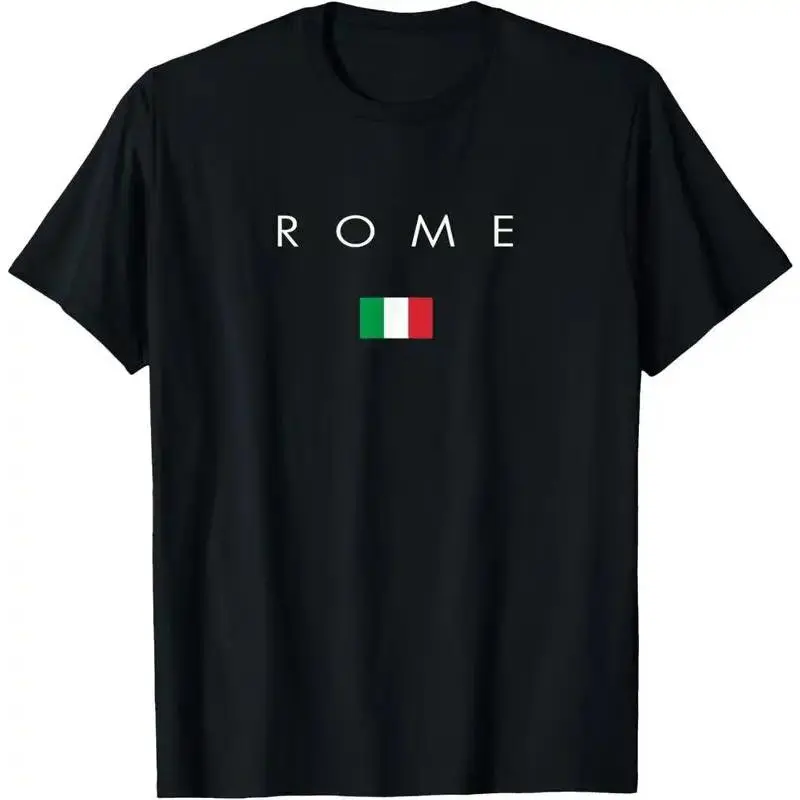 Men's Rome Crew Neck Cotton T-Shirt - XO4U Original Streetwear Garment, Casual Short-Sleeve Top with Prints, Graphic, Machine Washable, Digital Print, Unisex, Cold Wash