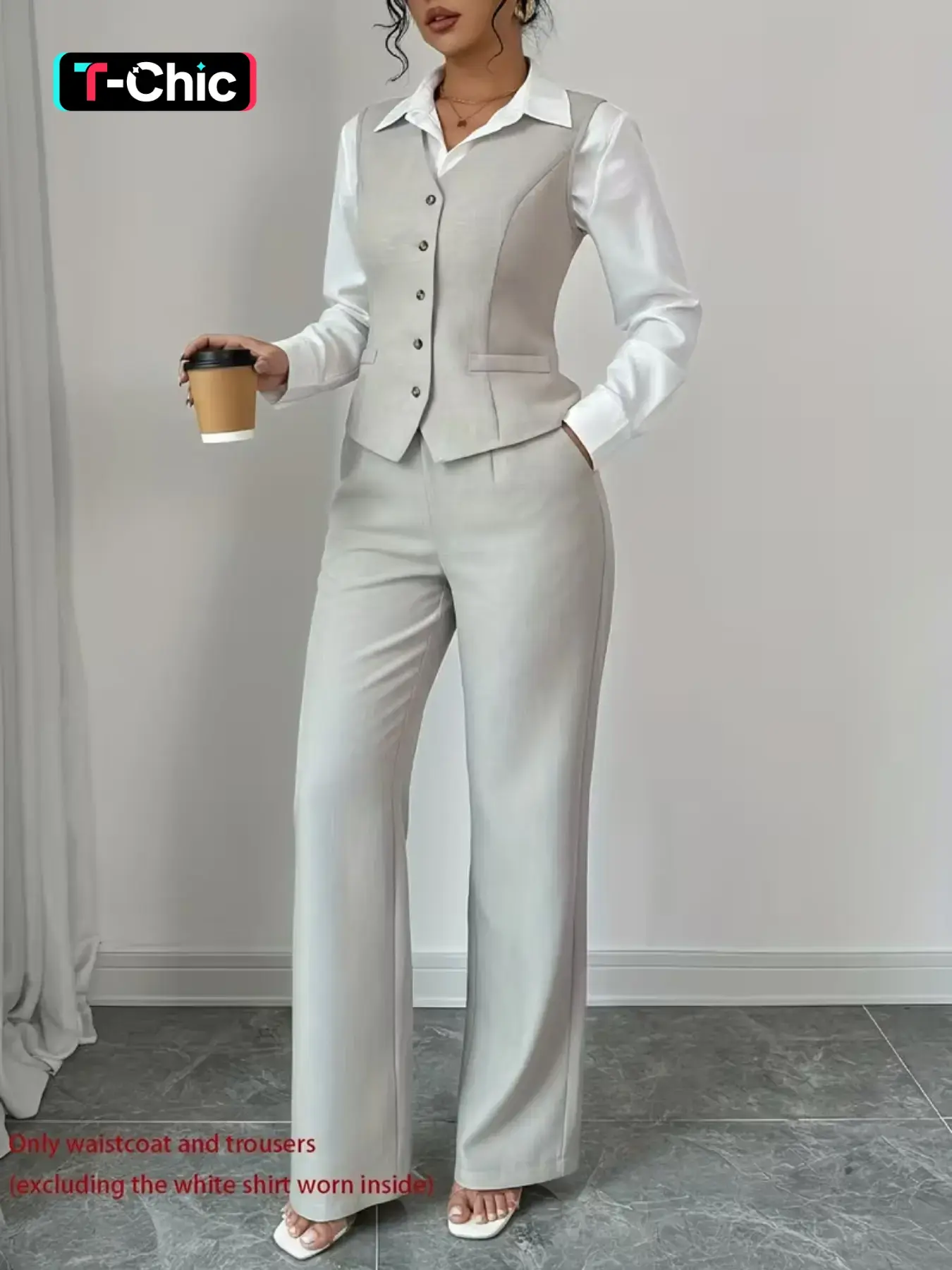 Women's Casual Elegant Fashion Sleeveless Set, Stylish No-Sleeve for Everyday Wear, Comfortable and Trendy Ladies' Clothing