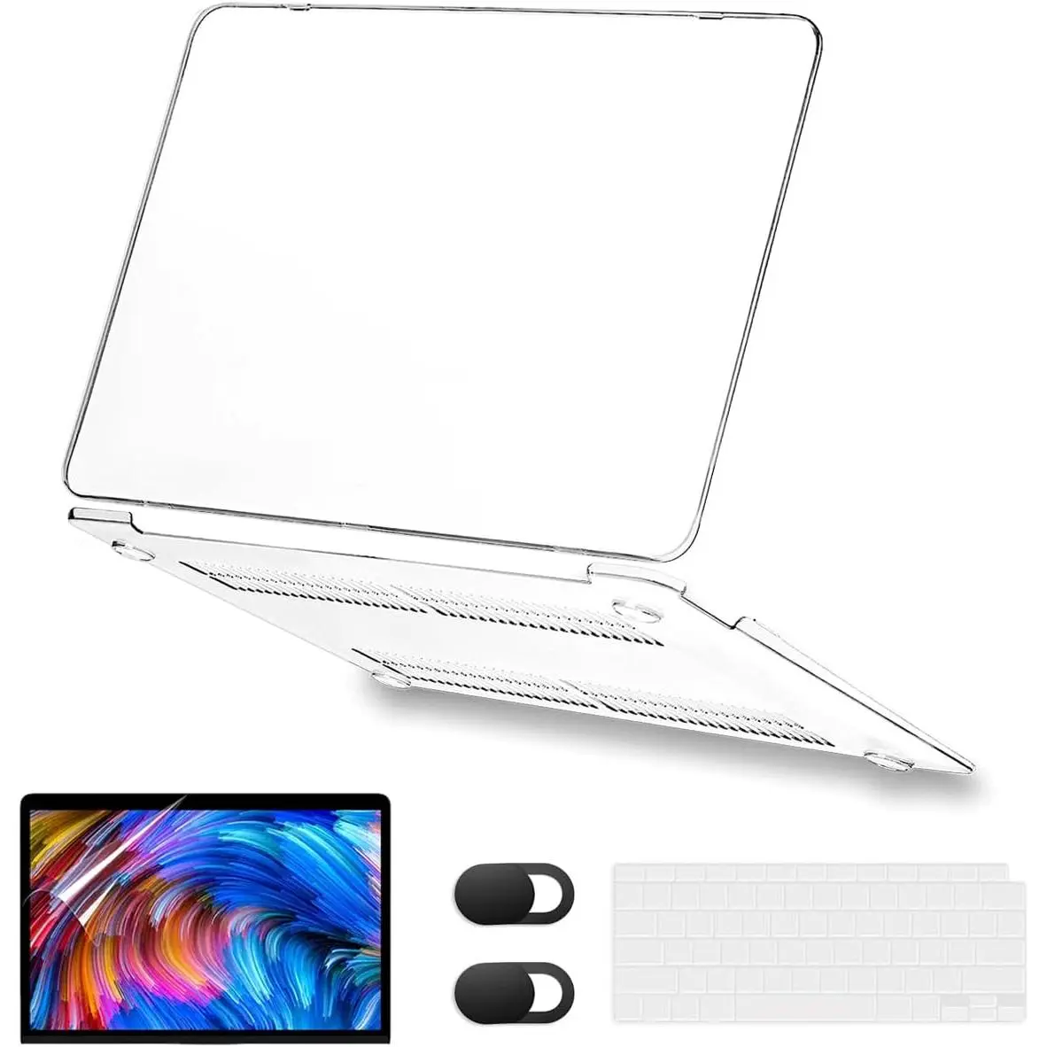 Compatible with MacBook Neo Case 13 inch 2026 Release Model A3404 with A18 Pro Chip, Scratch-Resistant Protective Hard Shell Case Cover&Keyboard Cover&Screen Protector&Webcam Cover,  Clear