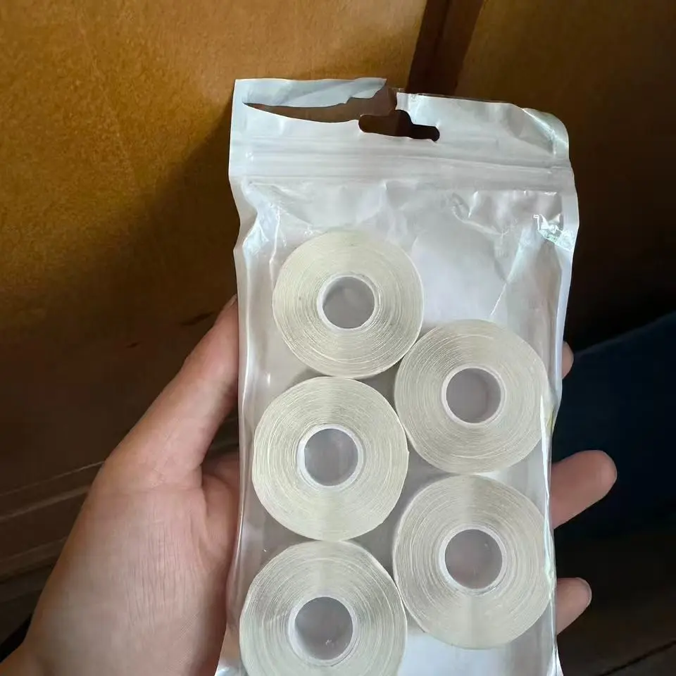 5 Rolls Waterproof Self-Adhesive Label Paper, Easy-Tear Design, Suitable for D30/p12/p15, Home File Organization Markers, Office Stickers