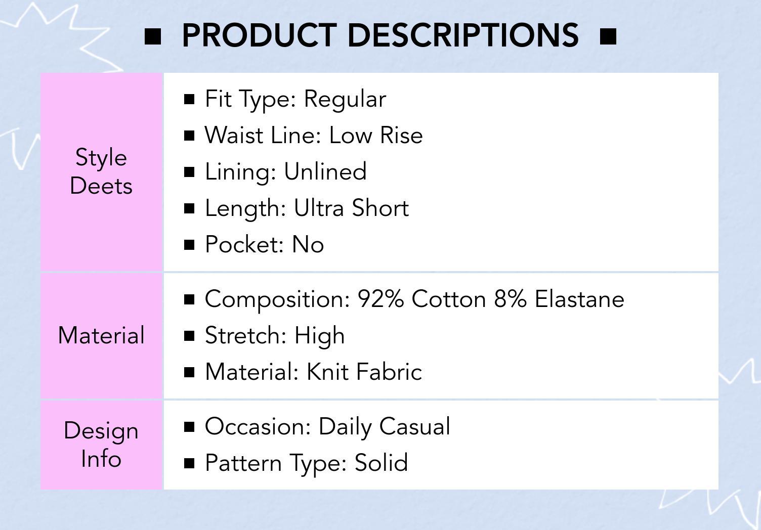 Cider CDR Low Rise Micro Shorts SpringStatements