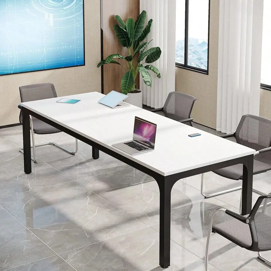 6.5FT Conference Table, 78.7 Inche Rectangle Meeting Seminar Table, Large Business Tables 6-8 (Only Table)