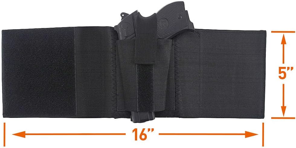 Ankle Holster with Padding for Concealed Carry with Elastic Secure Strap Pistol Concealment for Women Men Fits for Small to Medium Frame Pistols and Revolvor, Black