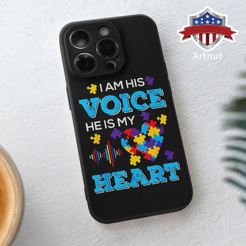 Soft Silicone Autism Pattern iPhone Case - 1.2mm, Non-Slip, Shockproof, Durable, Slim Fit, Scratch-Resistant Protector with Camera Guard for iPhone 15,17 Air,16 Pro Max,16E,14 Plus,13,12 Mini,11 Pro Max,X,XS,XR,XS Max (Soft Silicone Feels Gentle in Hand)