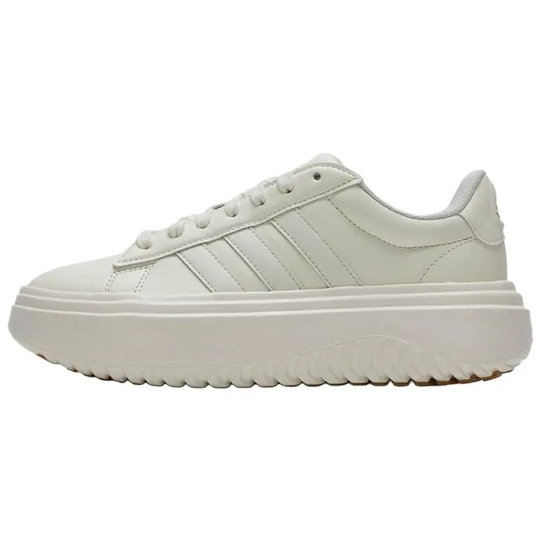 adidas Grand Court Platform Comfortable Versatile Shock Absorbing Breathable Lightweight Low Top Lifestyle Casual Shoes IH9111
