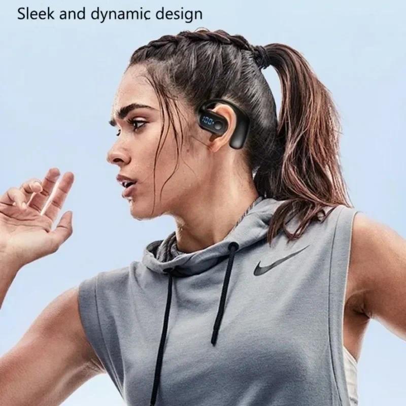Wireless Earphones Air Conduction OWS Headphone HiFi Ear-Hook Music Sports Noise Cancel Headset For All Smartphones