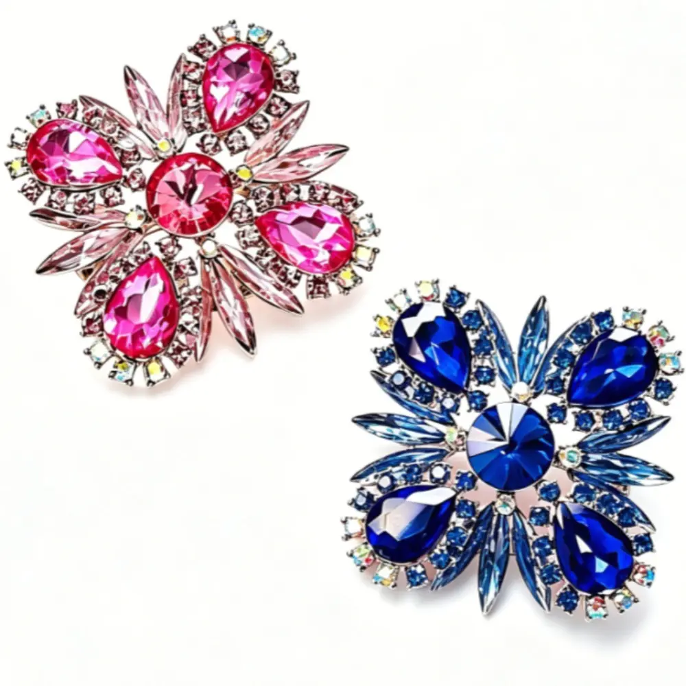 2 Styles Curved Stem Water Lily Brooch Unisex Imitation Pearl Suit Decor Pin Daily Accessory