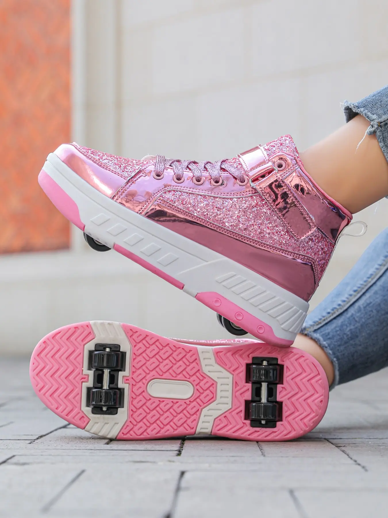 Advanced Inline Skates with Detachable Wheels, Fashionable Kids' Roller Skates, Comfortable Outdoor Sports Shoes, All-Season Design
