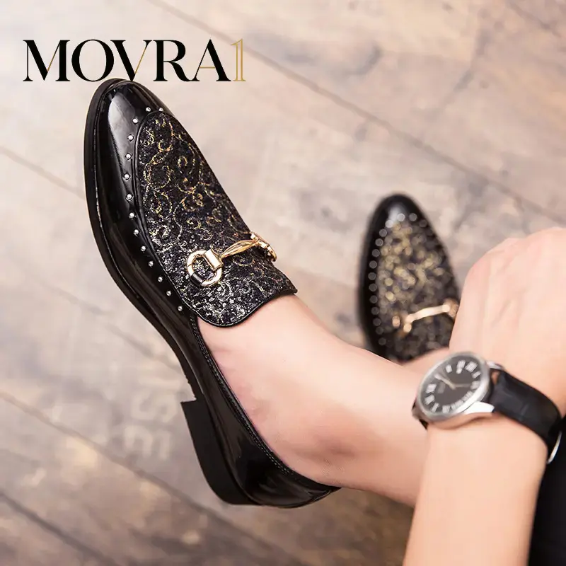 MOVRA1 Brand Bdhjydb Men'S Stylish Black Loafers with - Pointed Toe, Elastic Closure, Faux Cover & Rubber Sole - Perfect Business or Casual Wear, Casual Footwear|   Elegant Loafers|   Rubber Sole Shoes