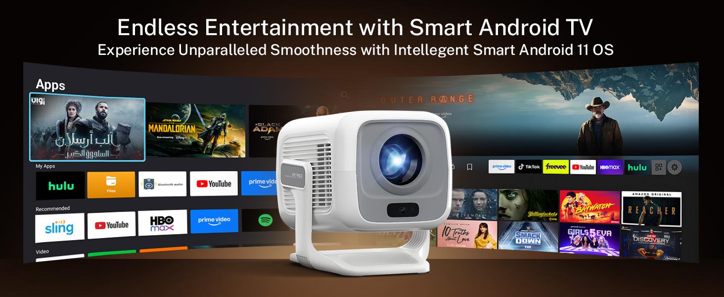 X3AR Smart Projector with WiFi 6 and Bluetooth 5.4, 4K Support 600 ANSI Native 1080P Portable Mini Projector with Android 14 OS Auto Focus & Keystone, 270° Rotatable for Bedroom Home Theater Outdoor Movie White&Gray X3AR Smart Projector with WiFi 6 and Bluetooth 5.4, 4K Support 600 ANSI Native 1080P Portable Mini Projector with Android 14 OS Auto Focus & Keystone, 270° Rotatable for Bedroom Home Theater Outdoor Movie White&Gray