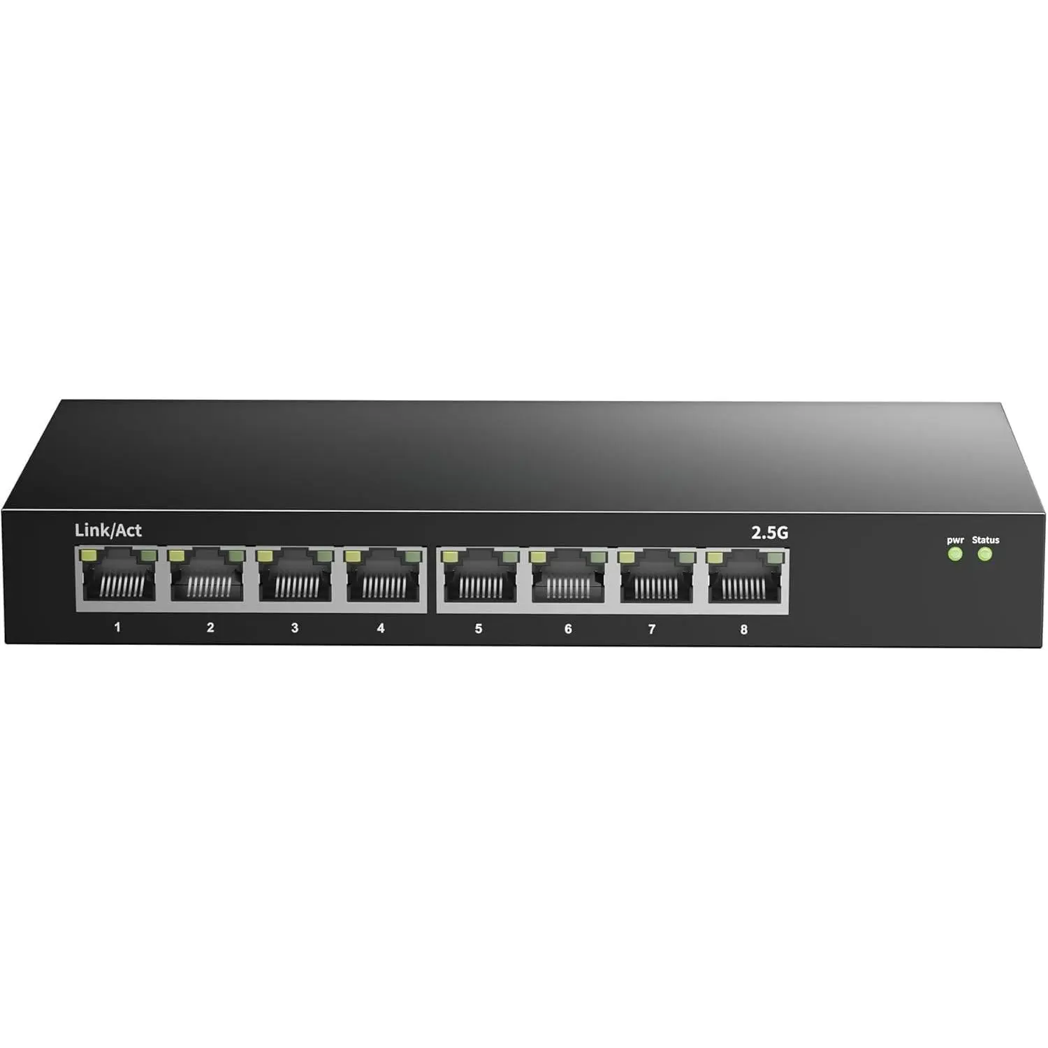 8-Port 2.5G Unmanaged Ethernet  | 8×2.5G Base-T RJ45 Ports, 40Gbps Switching Capacity, Fanless Metal, Plug & Play for NAS, PC, Gaming, WiFi AP
