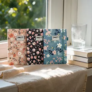 2027 English Version A5 Aesthetic Weekly Planner Notebook, Daily Agenda Scheduler & Goal Organizer, In Stock Custom Logo Supported Premium Writing Stationery for Students, Office Work & Personal Daily Planning