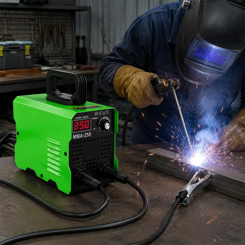 【BackToSchool】110V Portable Lightweight DC Inverter Stick Welder, Complete Digital Welding Kit with LCD Display, Auto Current Matching, Beginner-Friendly Arc Welding Equipment, Complete Welding Kit, Dc Inverter Welder