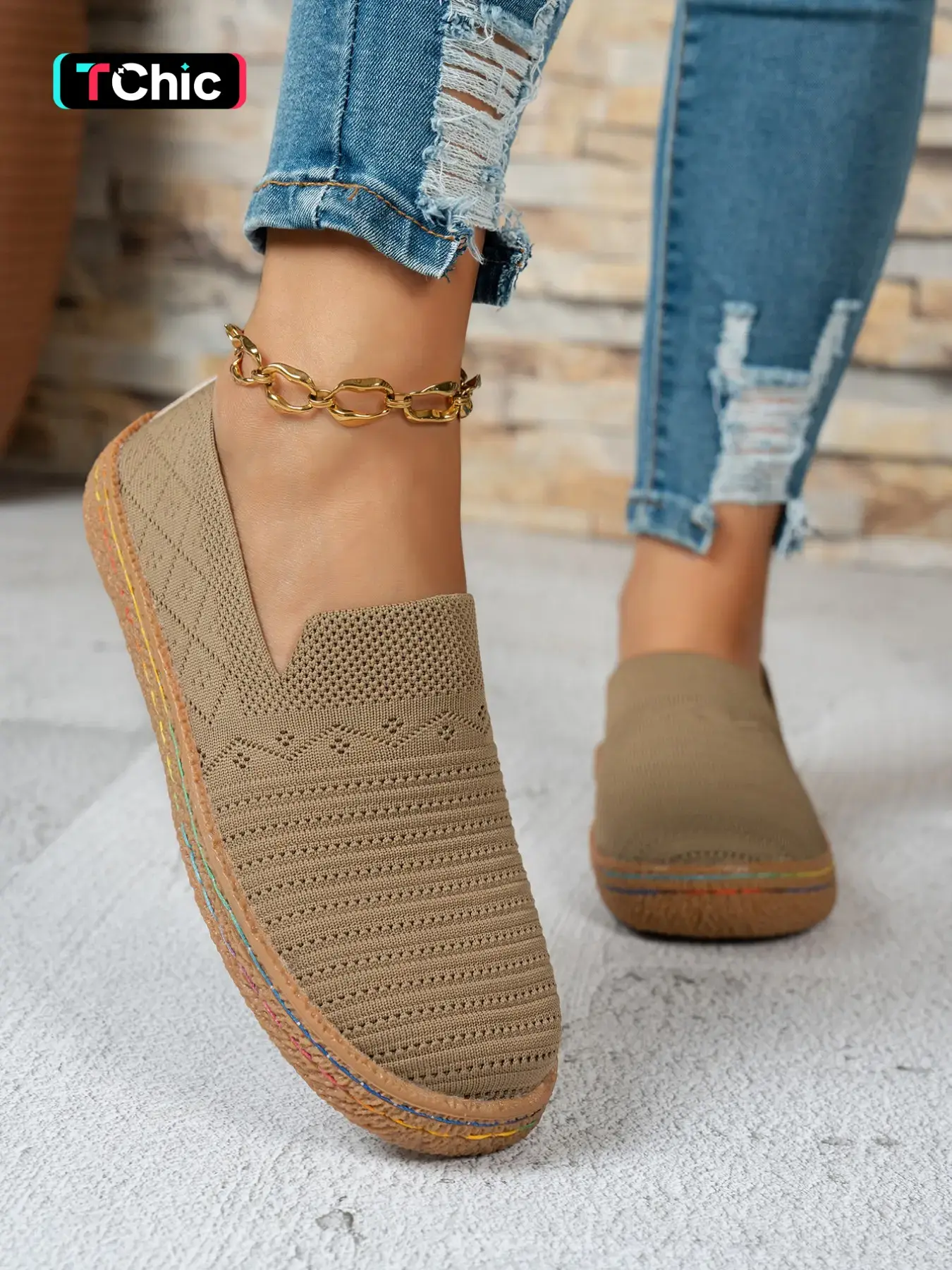 Women's Breathable Lace-Up Slip-On Loafers, Soft Comfortable Non-Slip Classic Versatile Casual Flat Shoes, Perfect for All Seasons