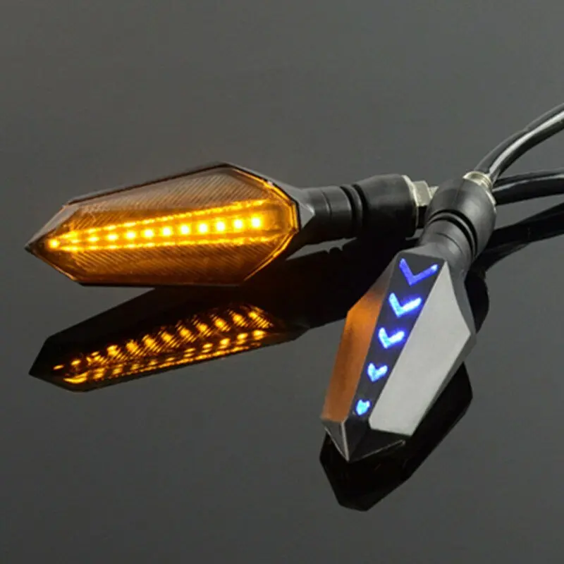 2-Pack Universal Motorcycle LED Turn Signal Flasher Indicator, Motorcycle Turn Signals, Motorcycle Lights, Suitable for Harley Motorcycles and Coffee Racing Models, Durable Design