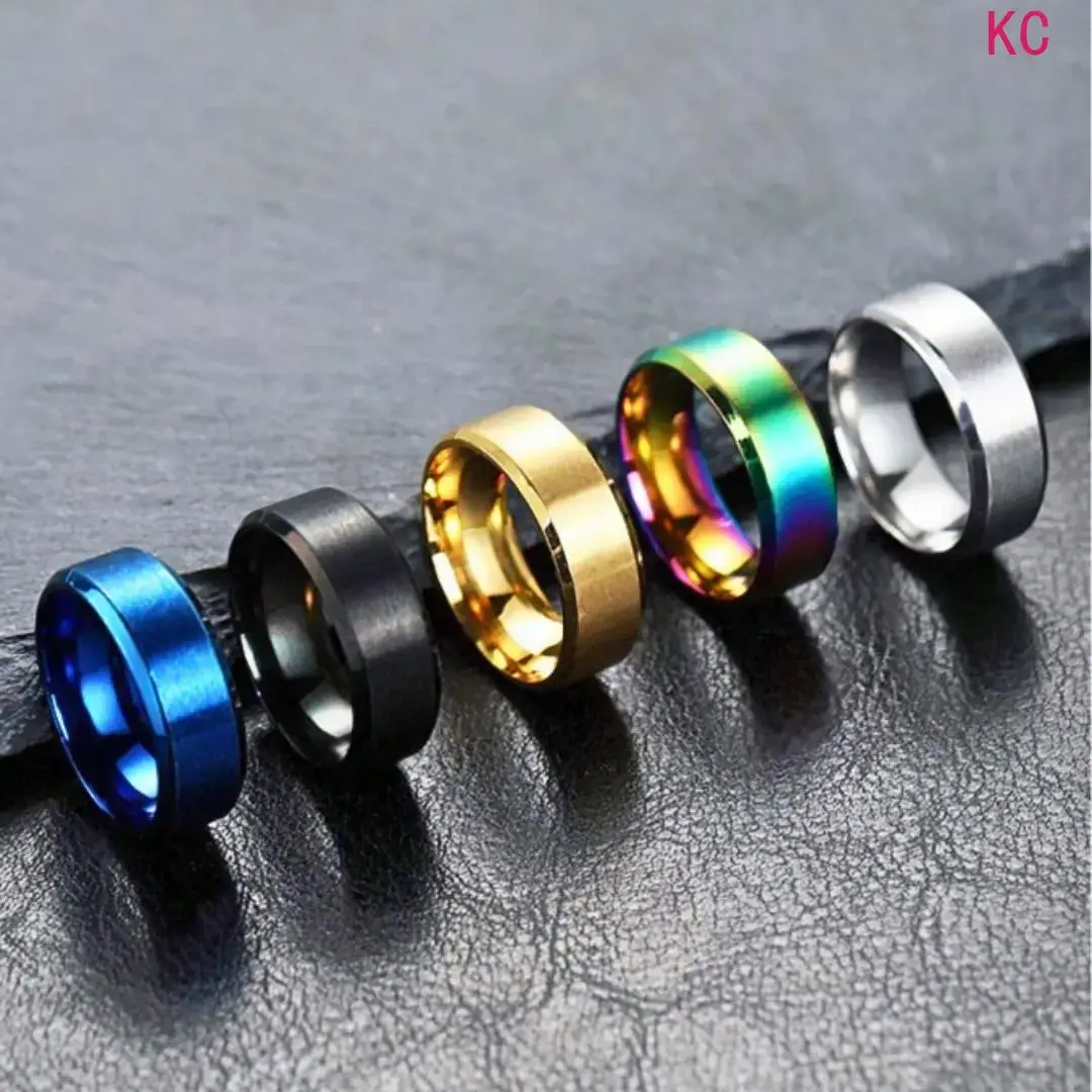 Minimalist Stylish Men’s Wedding Band, Smooth Simple Metal Finger Jewelry For Daily Casual Wear And Daily Matching Presents