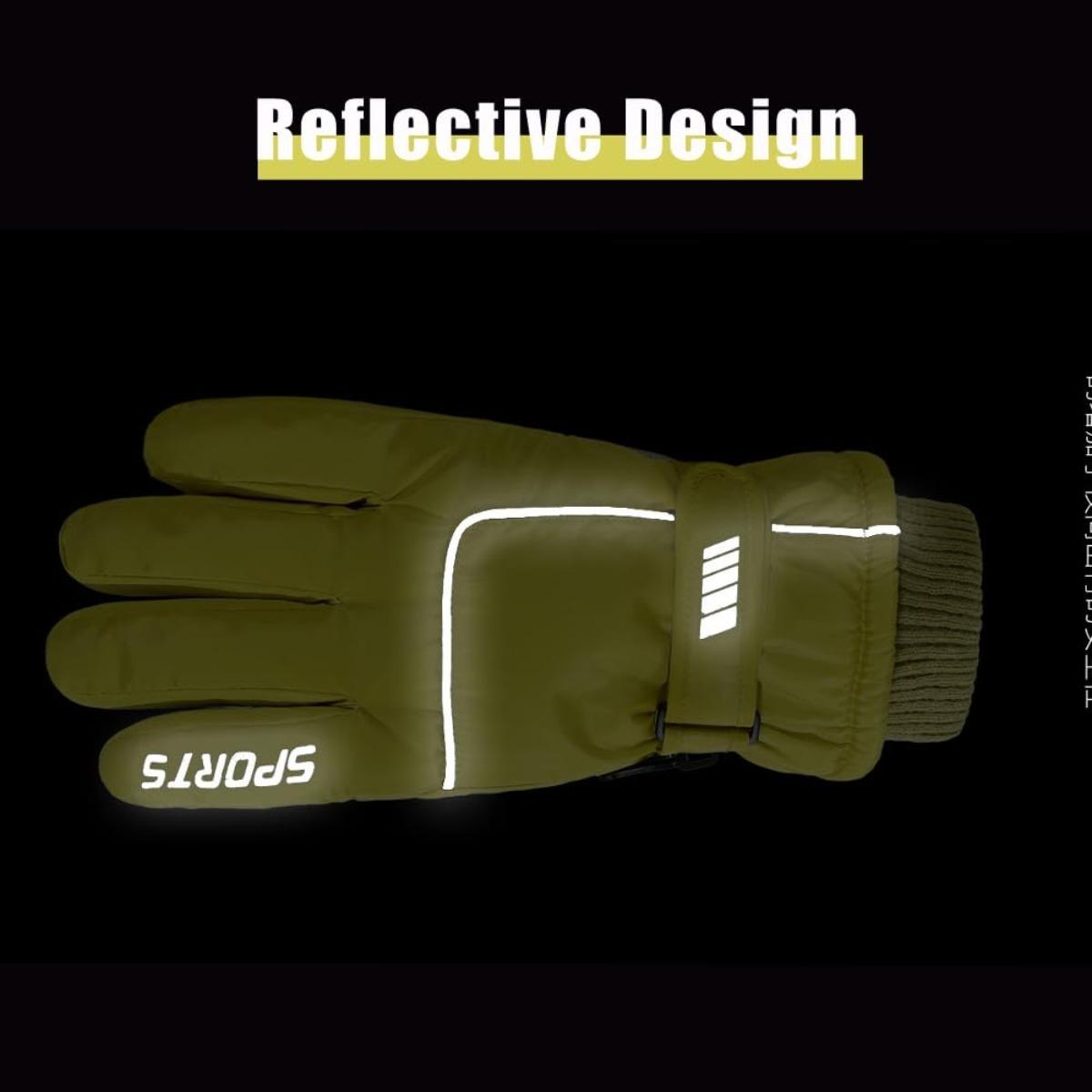 Extreme Cold Weather Gloves for Men Women Waterproof Thermal Ski Snow Motorcycle Riding Touchscreen Windproof Reflective Safety Winter Sports Gear