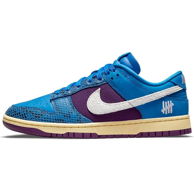 UNDEFEATED x Nike Dunk SP Low-Top Sneakers for Men and Women – Suede, Snake Print, “5 on It” Design Verifiable, with credentials and supporting global authentication