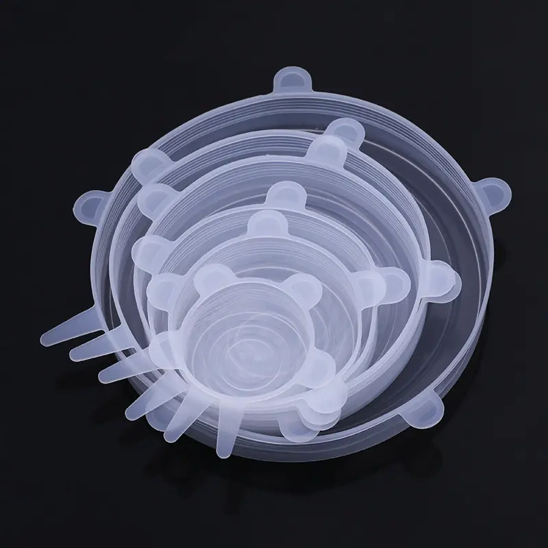 Reusable Silicone Stretch Lids Set, Elastic Food Storage Covers, Flexible Bowl Covers for Containers, Bowls, Cups and Leftovers
