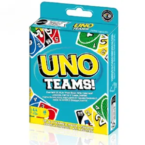 UNO TEAMS Official Mattel Card Game - 4 Team Up to 8 Players Partner Play Family Game Night Birthday Christmas Party Games Fun for Adults Large Group Gift