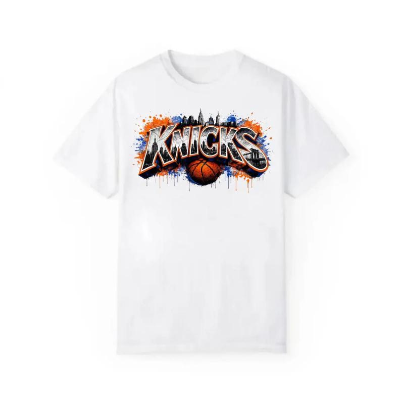 Men's Knicks 2026 Round Neck Short-Sleeve Casual T-Shirt, Basketball Fan Graphic Menswear, Retro Game Day Unisex Sports Apparel
