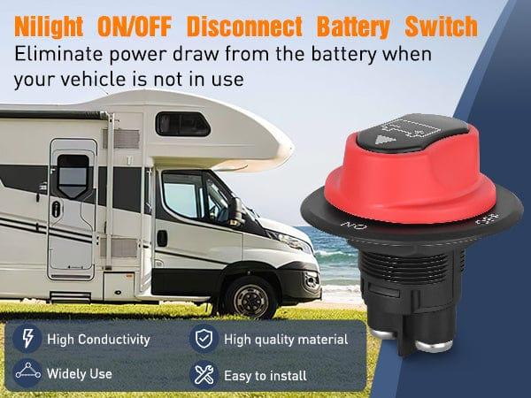 Nilight 50A ON/OFF Disconnetc Battery Switch