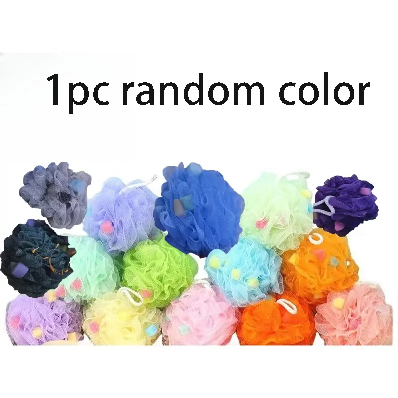 1-piece bathing ball foam flower, bathing cloth, bathing flower, foam net bathing ball, rich foam easy to rinse, bathing without false slip, random color