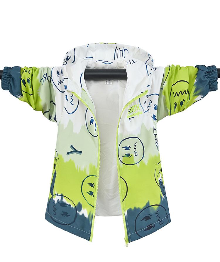 (New)Kids Boys' Spring Autumn Thin Windbreaker - Lightweight Fashion Jacket for to Medium Size Boys, Casual Stylish Outerwear, Breathable Seasonal Coat, Easy Care Polyester Fabric