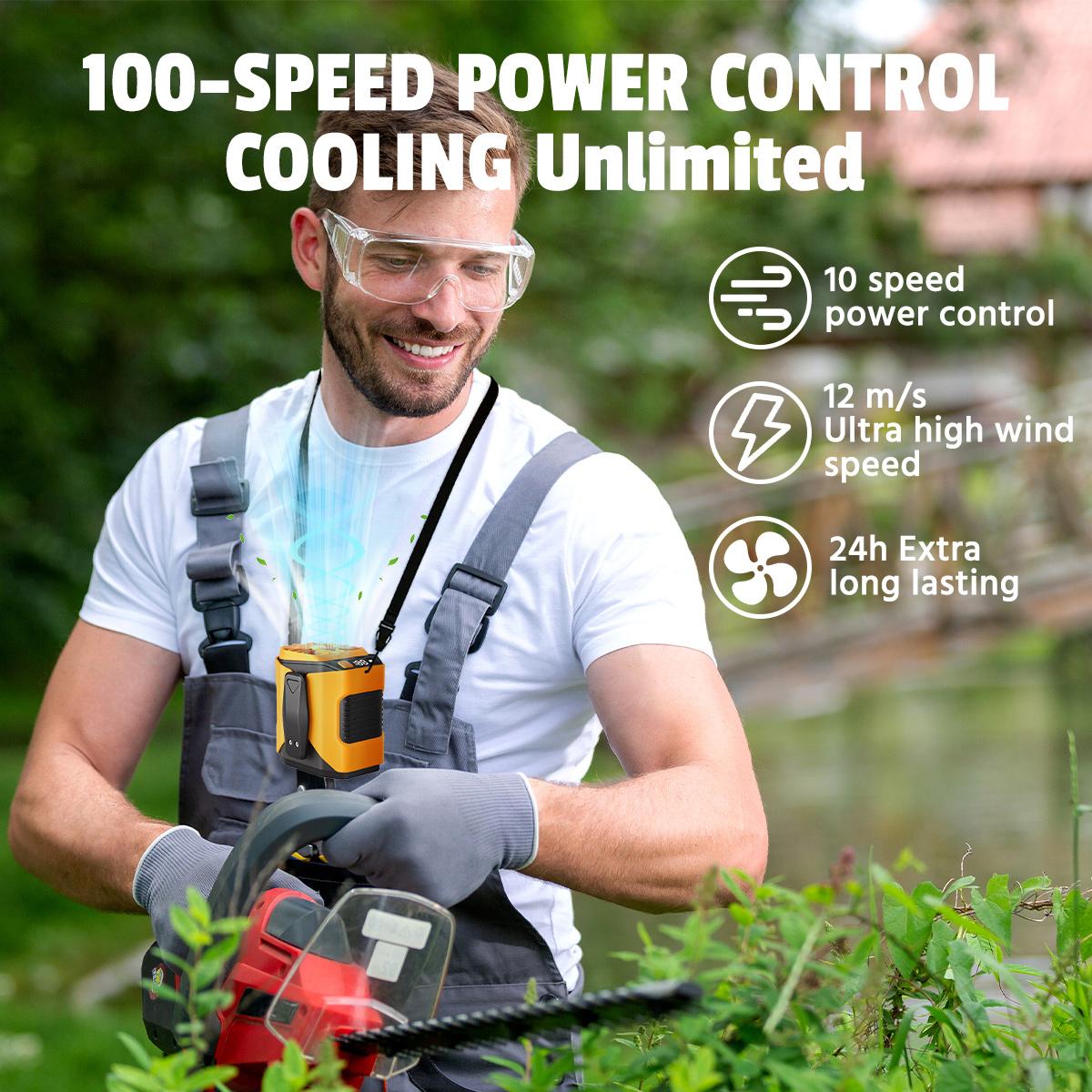 PADOX Personal Portable Waist Clip Fan,Rechargeable 5000mAh Battery Power bank,10Speeds Strong Airflow,LED Light,up to 8H of Working Time,Hands-Free Hanging Neck Fan,Wearable Belt Fan for Camping,Outdoor,Jobsite,Farms,Fishing #SummerWins #DealsForYouDays PADOX Personal Portable Waist Clip Fan,Rechargeable 5000mAh Battery Power bank,10Speeds Strong Airflow,LED Light,up to 8H of Working Time,Hands-Free Hanging Neck Fan,Wearable Belt Fan for Camping,Outdoor,Jobsite,Farms,Fishing #SummerWins #DealsForYouDays