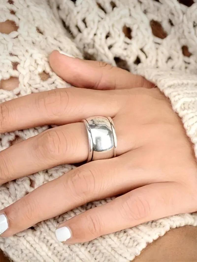 Vintage Simple Ring Fashion Jewelry Accessories for Women, Fashion Jewelry for Party, Daily Clothing Decor, Trendy All-match & Exquisite Jewelry for Birthday Gift