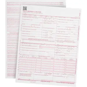 500 CMS 1500 Claim Forms, Current HCFA 02/2012 New Version Valid for HCFA 1500 Claim Forms 2025 and 2026, Line Up with Billing Software, Laser Compatible