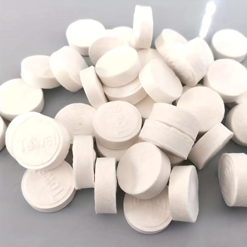 100 Pack Compressed Towel Tablets Facial Tissue Compressed Disposable Face Towel Tablets Travel Towels Compressed Magic Towels for Face Cleaning Washcloths disposable towel