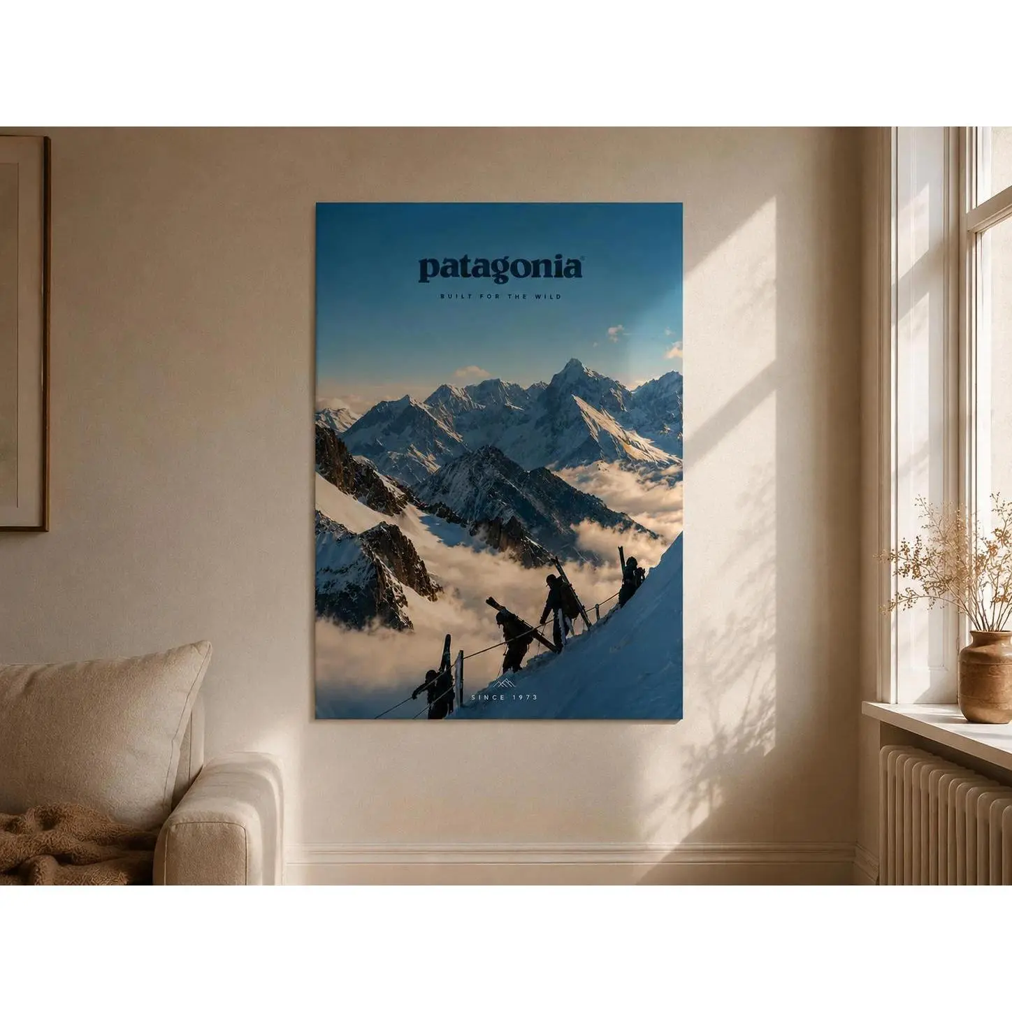 Patagonia Mountain Artwork | Snow Peak Poster | Alpine Landscape Wall Art