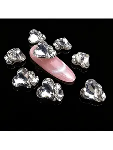 Internet celebrity super glitter finished pile of diamonds, nail decorations, nail accessories, skewed heart large diamonds, super glitter light luxury versatile, used for handmade DIY nail making accessories, holiday gifts, a perfect gift for friends