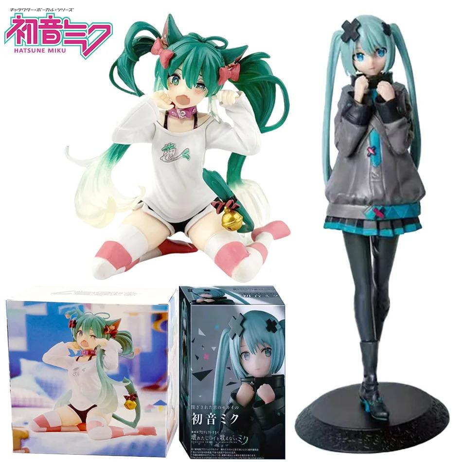 New In Stock Hatsune Miku In A World With Closed Windows Collectible Anime Action Kwaii Miku Figures Model Toys Christmas Gifts