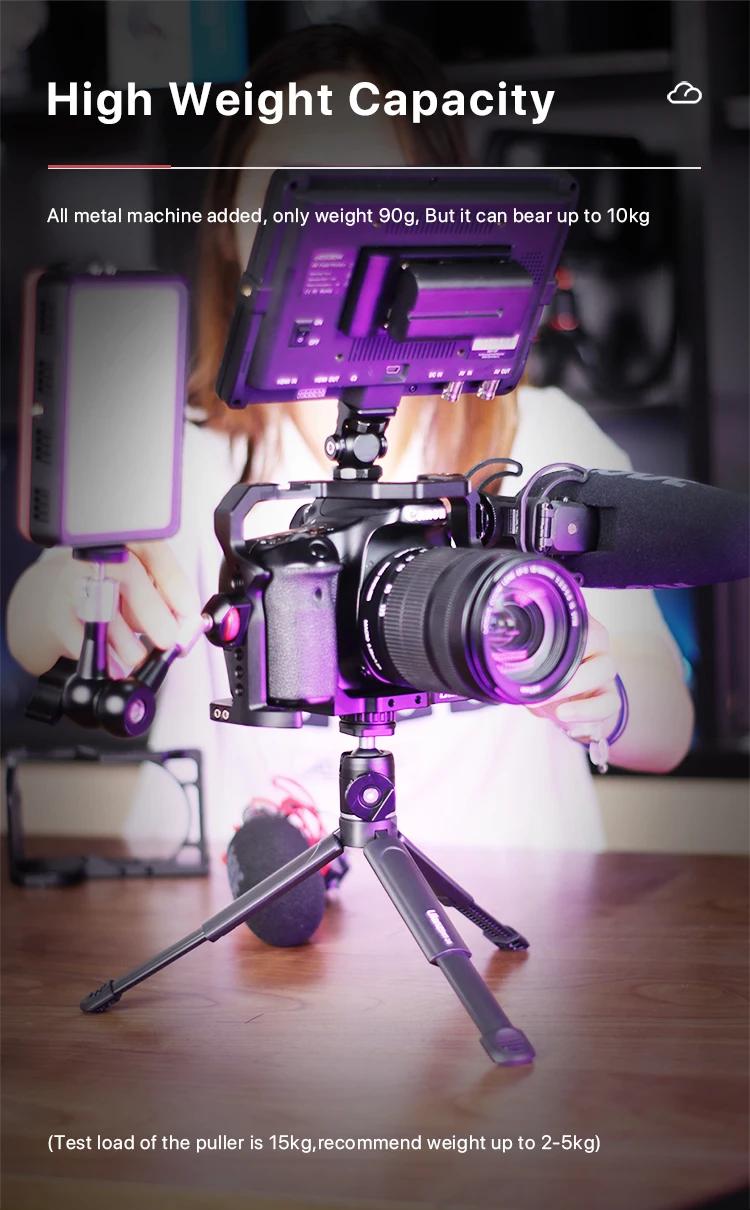 Ulanzi MT-14 Aluminum Alloy Tripod 2KG Load with 360° Ballhead 1/4 Screw Light Portable Vlog Kit Light Desktop Tripods For Phone